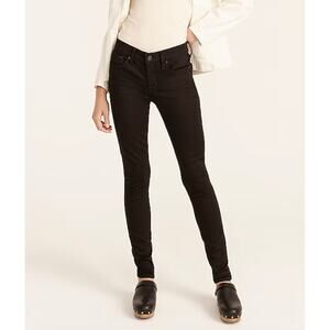 J. Crew Jeans Womens 26 True Black Denim 8" Toothpick Skinny Cotton‎